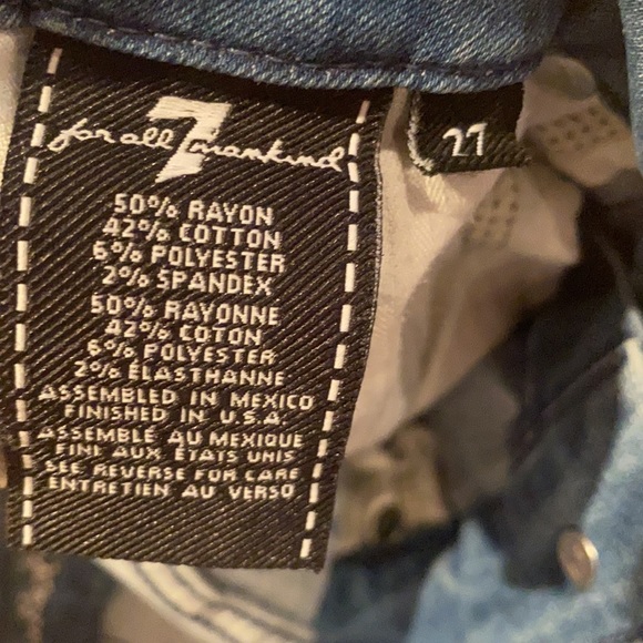 EUC 7for all mankind The Skinny Jeans - Picture 8 of 9